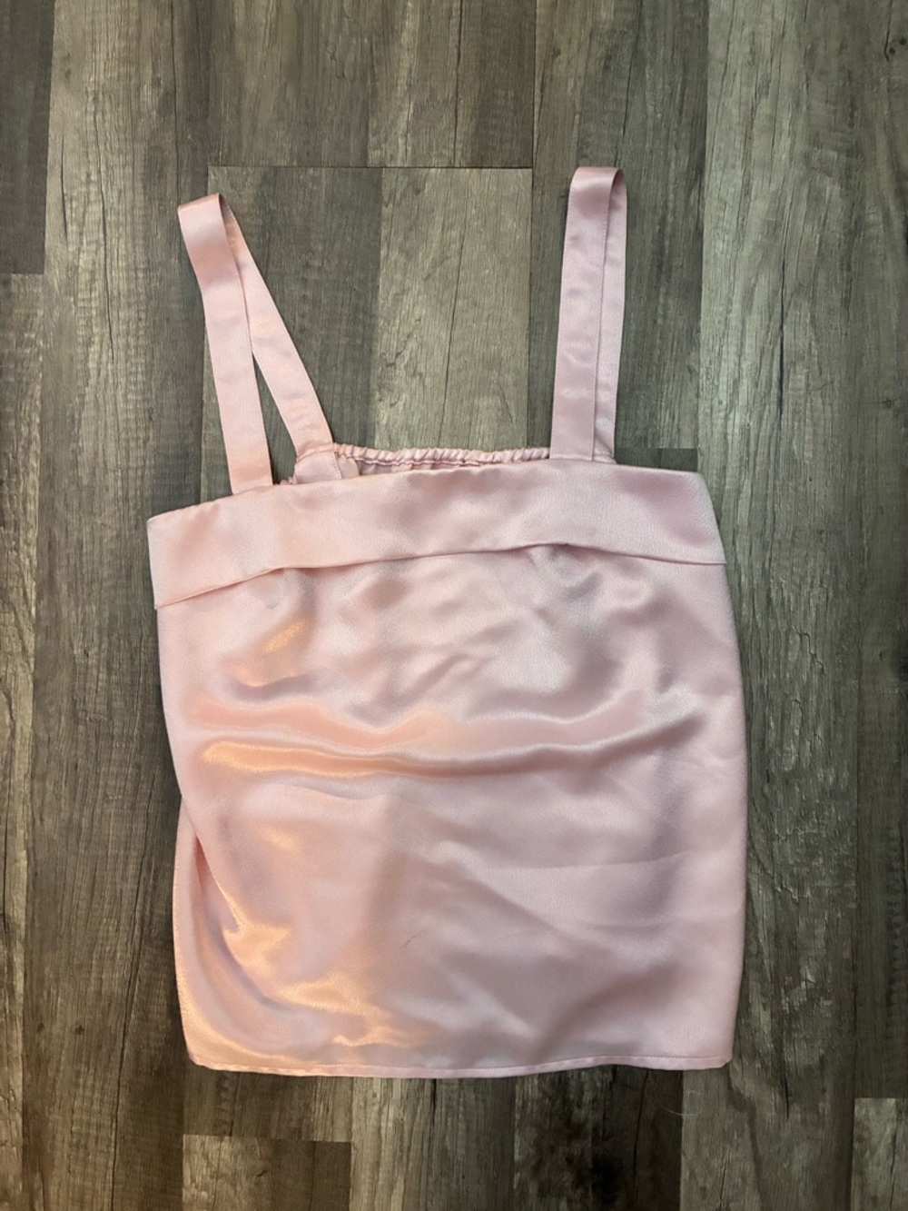 Kasper Pink Satin Square-Neck Tank